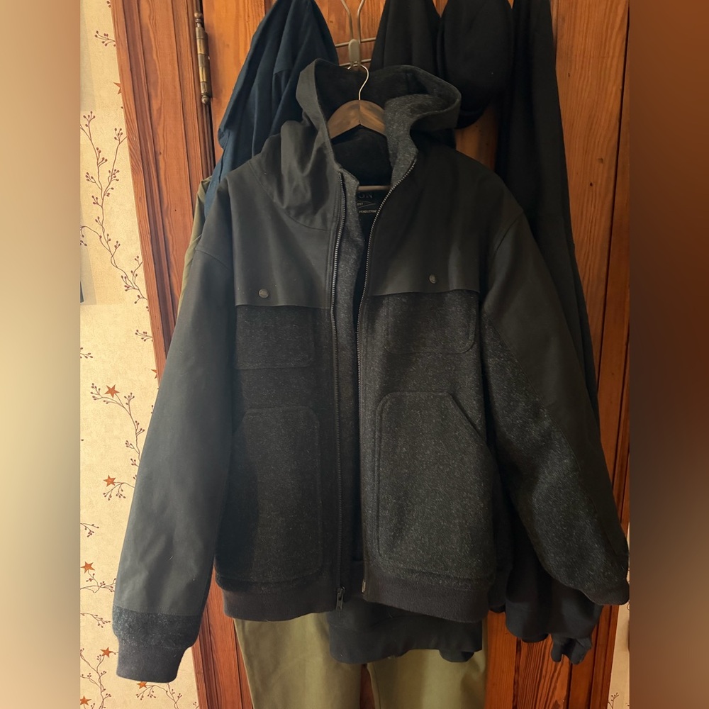 Filson X Pendleton Waxed Wool Zip Up Jacket